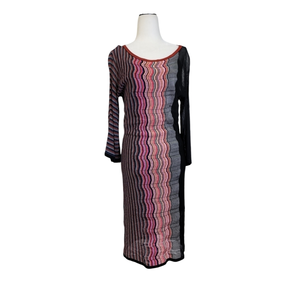 Trina Turk fine knit Midi 3/4 sleeves dress